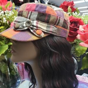Lady's plaid painter's hat